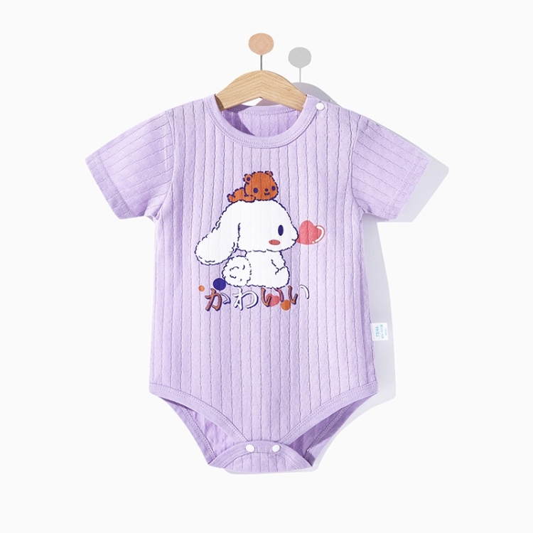 

Baby Cotton Short Sleeve Bodysuit (Color:Poodle Size:90)