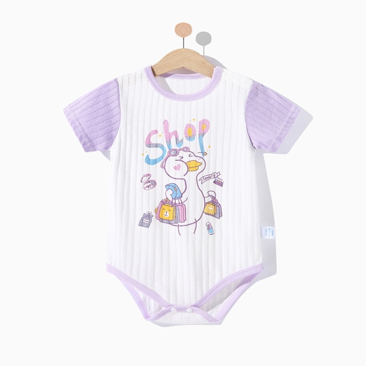 

Baby Cotton Short Sleeve Bodysuit (Color:Shopping Duck Size:66)