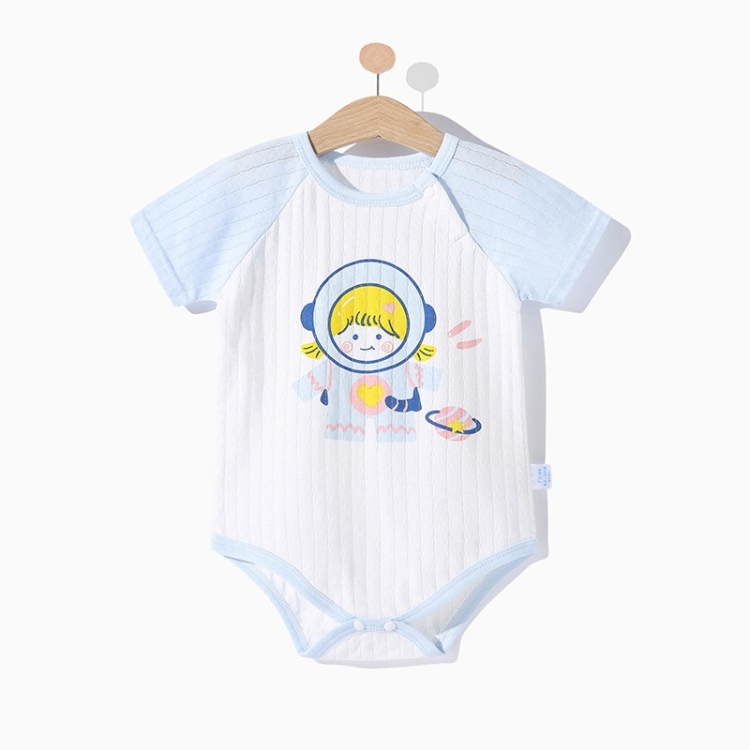 

Baby Cotton Short Sleeve Bodysuit (Color:Little Astronaut Size:73)