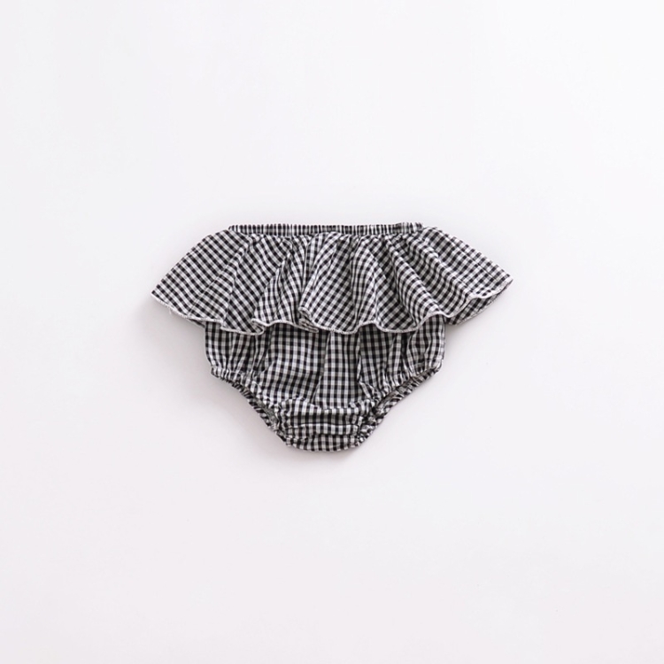 

Baby Girl Lace Triangle Shorts Baby (Color:Checkered Size:70)