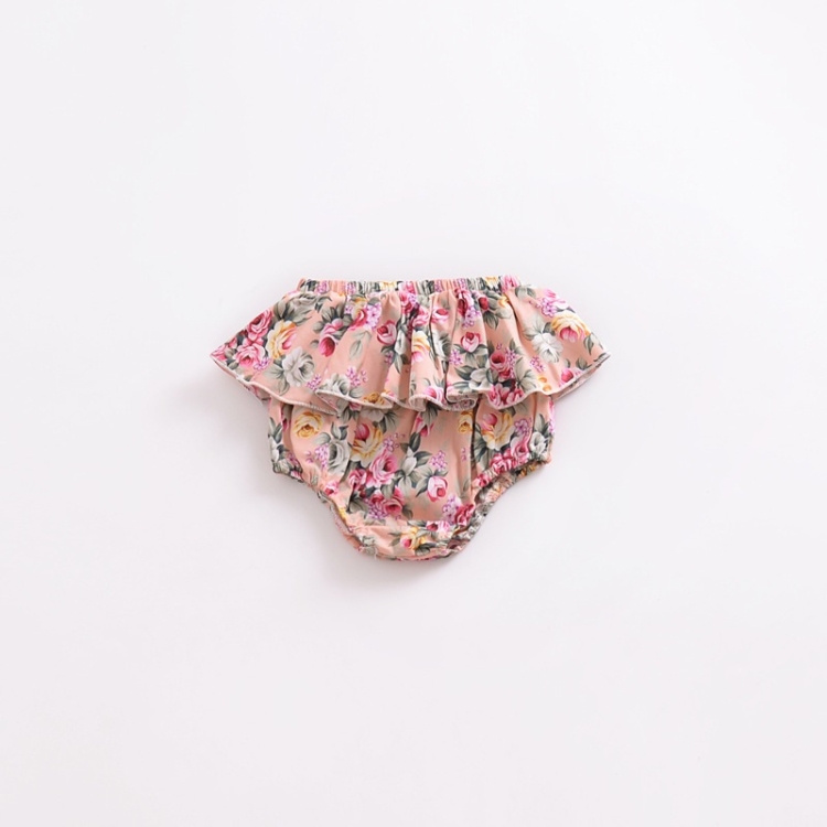 

Baby Girl Lace Triangle Shorts Baby (Color:Crushed Flower Size:90)