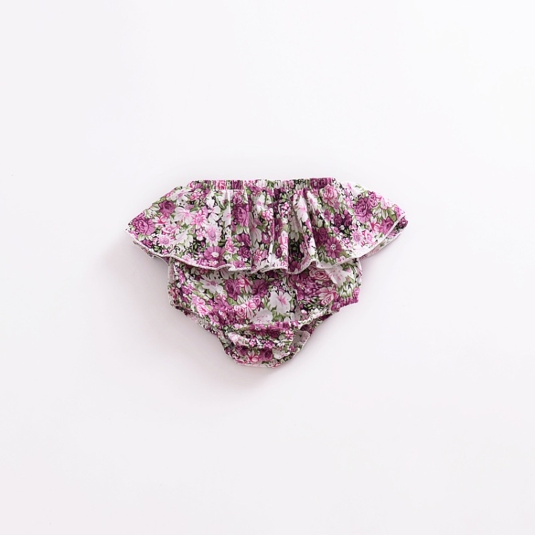 

Baby Girl Lace Triangle Shorts Baby (Color:Purple Broken Flower Size:80)