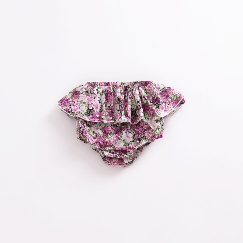 

Baby Girl Lace Triangle Shorts Baby (Color:Purple Broken Flower Size:90)