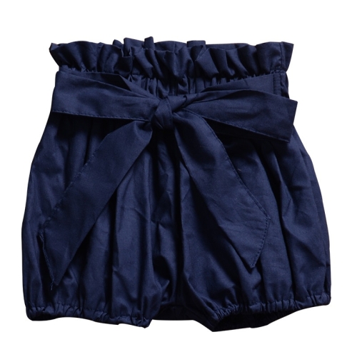 

Girls Bowknot Trousers With Wood Ears (Color:Royal Blue Size:80)