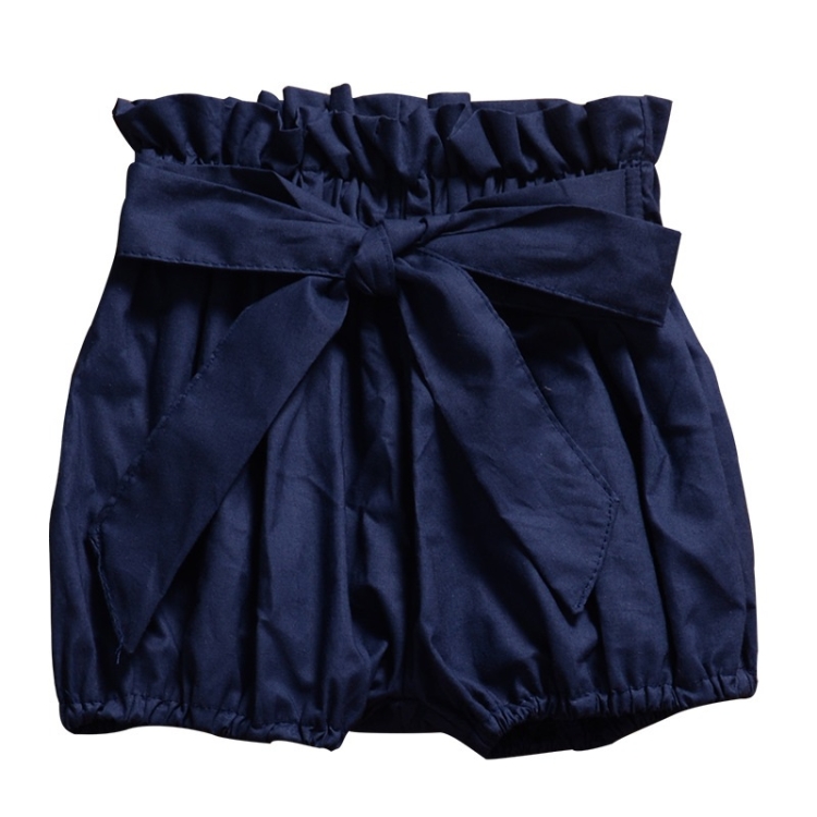 

Girls Bowknot Trousers With Wood Ears (Color:Royal Blue Size:90)