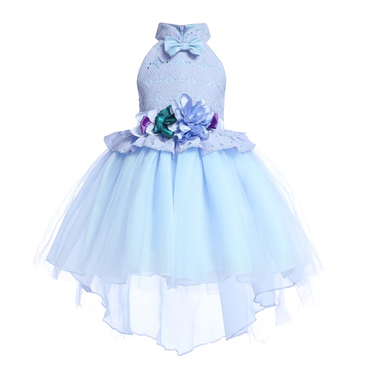 

Flower Girl Lace Mesh Dress (Color:Blue Size:130)
