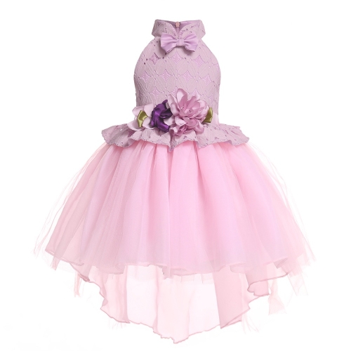 

Flower Girl Lace Mesh Dress (Color:Pink Size:110)