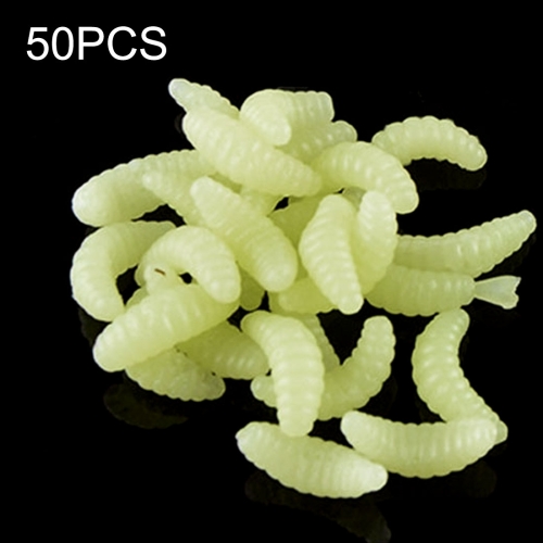 

HENGJIA SO106 50 PCS 20mm Simulation Bread Bait Worms Crescent Soft Bait Horseback Fish Worm Bait Fishing Gear (Beige)
