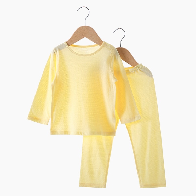 

Home Service Two-piece Bamboo Fiber Underwear (Color:Yellow Size:80)
