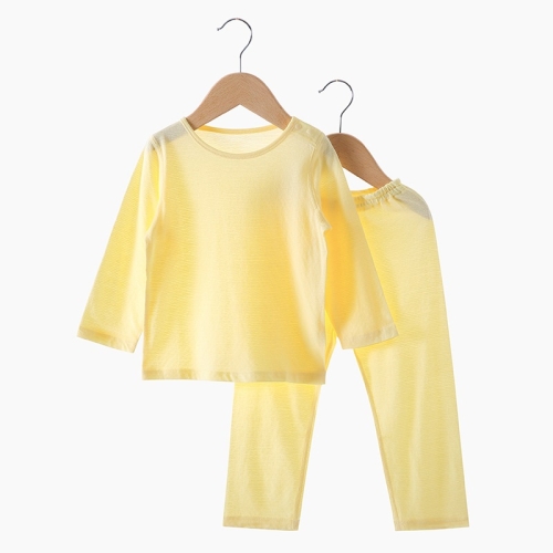

Home Service Two-piece Bamboo Fiber Underwear (Color:Yellow Size:120)
