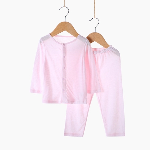 

Children Home Seamless Bamboo Fiber Underwear Set (Color:Pink Size:73)