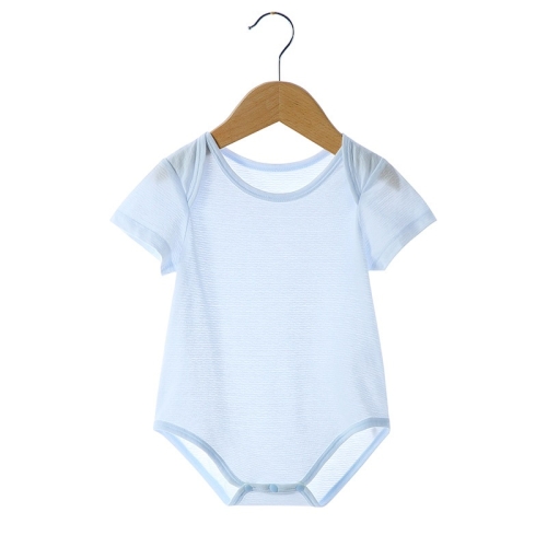 

Baby Bamboo Fiber Short-sleeved Bodysuit (Color:Light Blue Size:80)