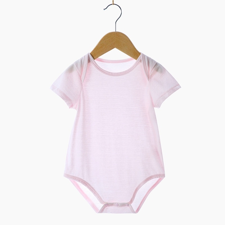 

Baby Bamboo Fiber Short-sleeved Bodysuit (Color:Pink Size:80)