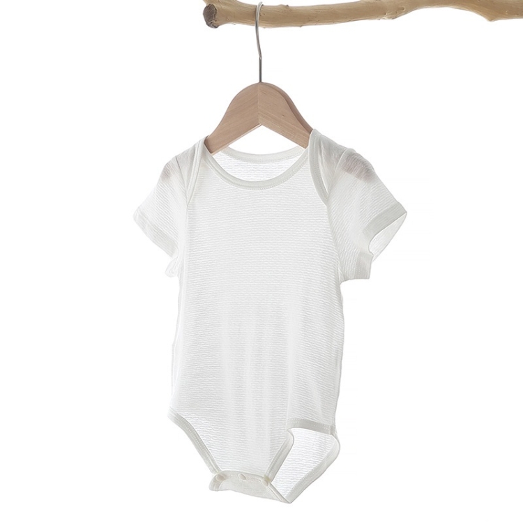 

Baby Bamboo Fiber Short-sleeved Bodysuit (Color:Beige Size:90)