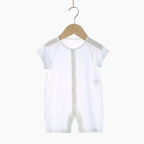 

Baby Bamboo Fiber Breathable Short Sleeve Bodysuit (Color:Beige Size:66)