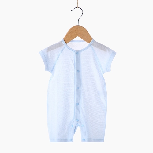 

Baby Bamboo Fiber Breathable Short Sleeve Bodysuit (Color:Pink Blue Size:59)