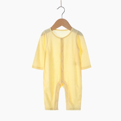 

Baby Bamboo Fiber Long-sleeved Bodysuit (Color:Yellow Size:73)