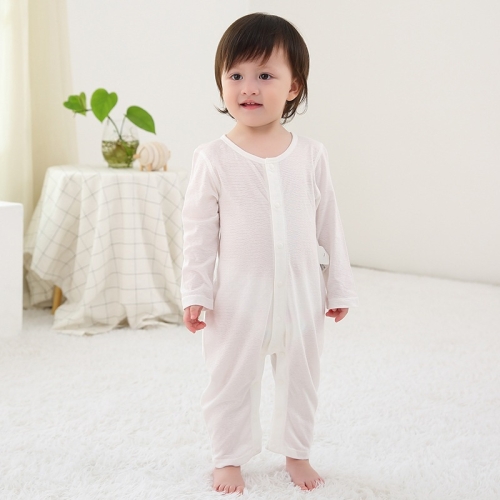 

Baby Bamboo Fiber Long-sleeved Bodysuit (Color:Beige Size:80)