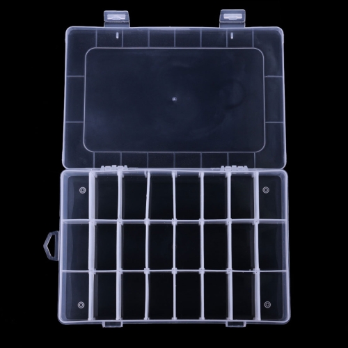 

HENGJIA qt022 Twenty Four Grid Waterproof Multifunction Fishing Tool Gear Storage Transparent Fishing Tackle Box