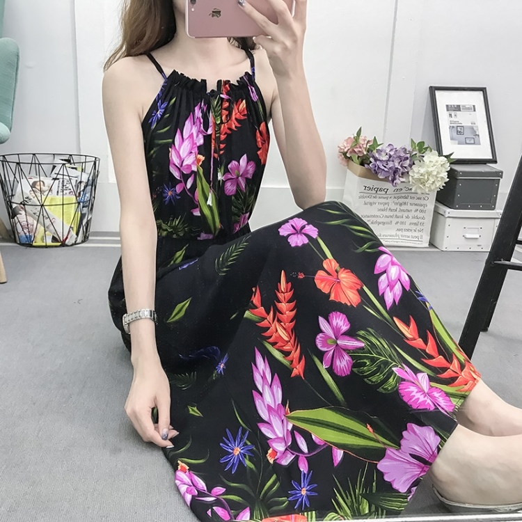 

Bohemian Seaside Holiday Suspender Dress (Color:7 Size:M)