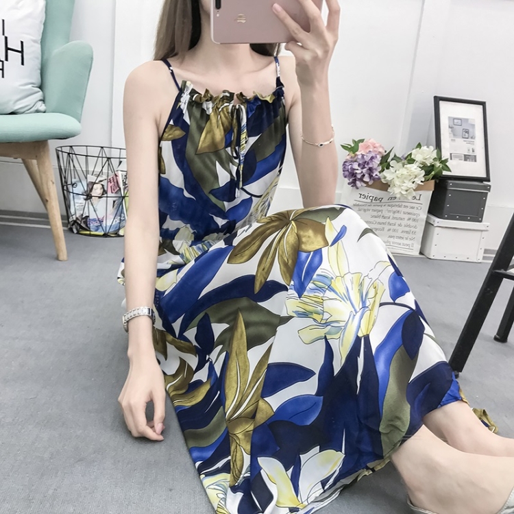 

Bohemian Seaside Holiday Suspender Dress (Color:18 Size:M)