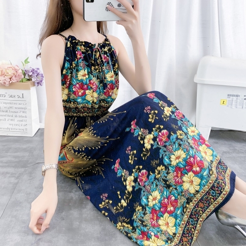 

Seaside Vacation High Waist Slim Waist Dress (Color:1 Size:M)