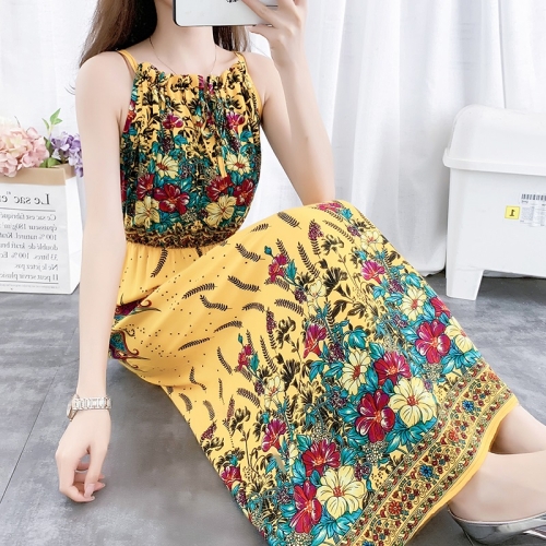 

Seaside Vacation High Waist Slim Waist Dress (Color:3 Size:S)