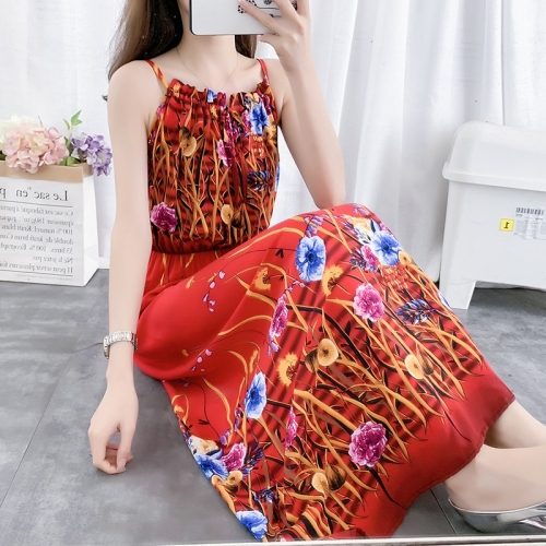 

Seaside Vacation High Waist Slim Waist Dress (Color:4 Size:S)