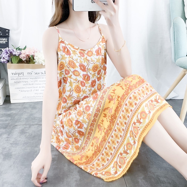 

Seaside High Waist Slim Strap Dress (Color:1 Size:XL)