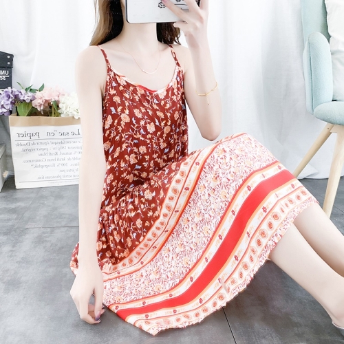 

Seaside High Waist Slim Strap Dress (Color:7 Size:M)