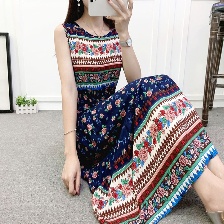 

Fashion Printed Slim Slimming Mid-length Dress (Color:12 Size:S)