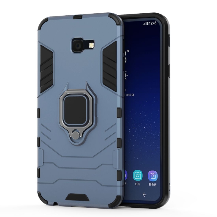 

PC + TPU Shockproof Protective Case for Galaxy J4+, with Magnetic Ring Holder