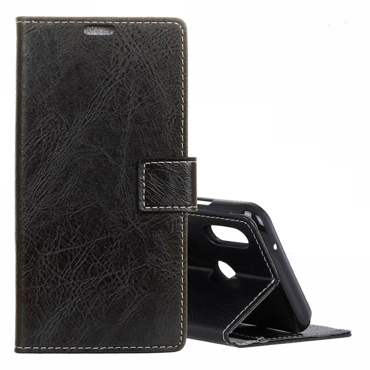 

Vintage Crazy Horse Texture Horizontal Flip Leather Case For Xiaomi Mi Play, with Wallet & Holder & Card Slots & Photo Frame (Black)