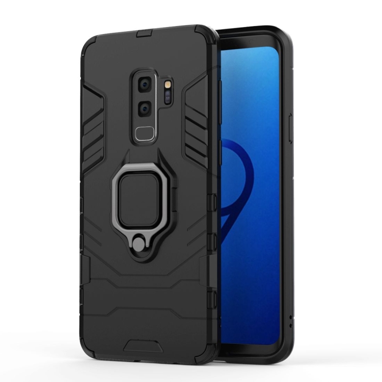 

PC + TPU Shockproof Protective Case for Galaxy S9+, with Magnetic Ring Holder