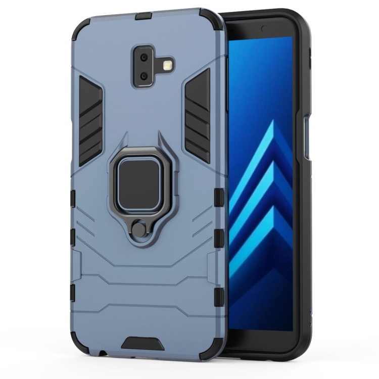 

PC + TPU Shockproof Protective Case for Galaxy J6+, with Magnetic Ring Holder