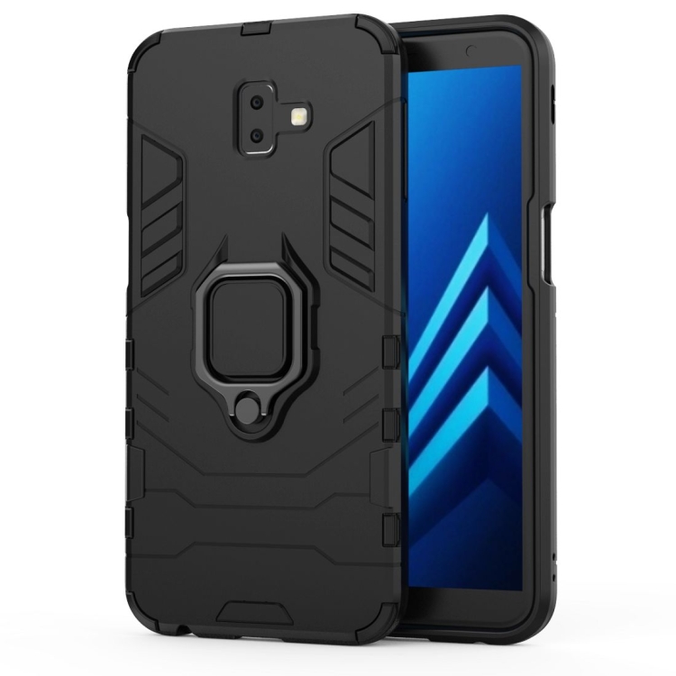 

PC + TPU Shockproof Protective Case for Galaxy J6+, with Magnetic Ring Holder