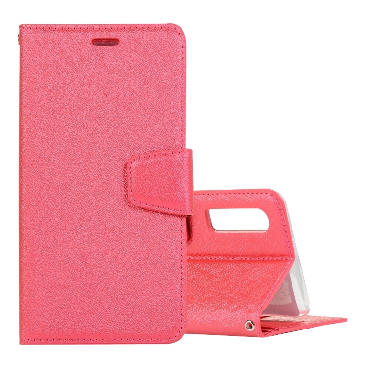 

Silk Texture Horizontal Flip Leather Case for Huawei P30, with Holder & Card slots & Wallet & Photo Frame (Magenta)